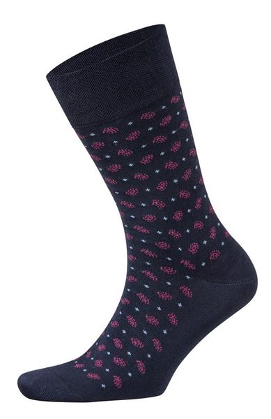 Falke Men's Sensitive Paisley Navy Socks - (Size: 10-12)