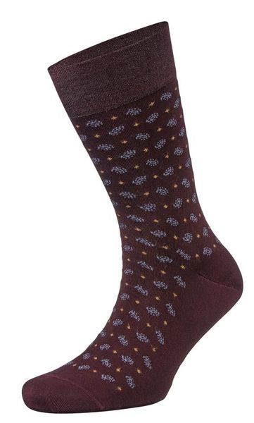 Falke Men's Sensitive Paisley Burgundy Socks - (Size: 7-9)