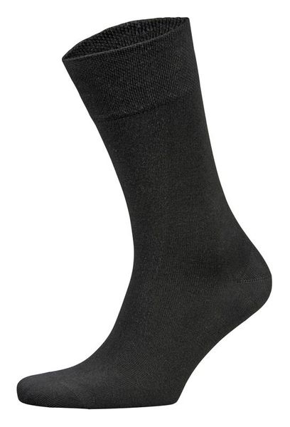 Falke Men's Soft Cotton Black Smart Casual Socks - (Size: 8-12)