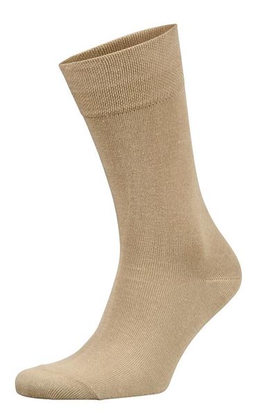 Falke Men's Soft Cotton Beige Smart Casual Socks - (Size: 8-12)