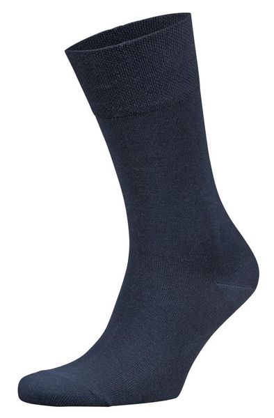 Falke Men's Soft Cotton Navy Smart Casual Socks - (Size: 8-12)