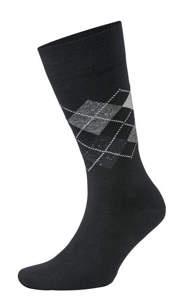 Falke Men's Argyle Black Smart Casual Socks - (Size: 8-12)