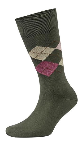Falke Men's Argyle Green Pepper Smart Casual Socks - (Size: 8-12)