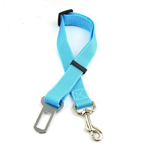 Paw Prints &amp; Curly Tails Seatbelt Clip - Sky Blue