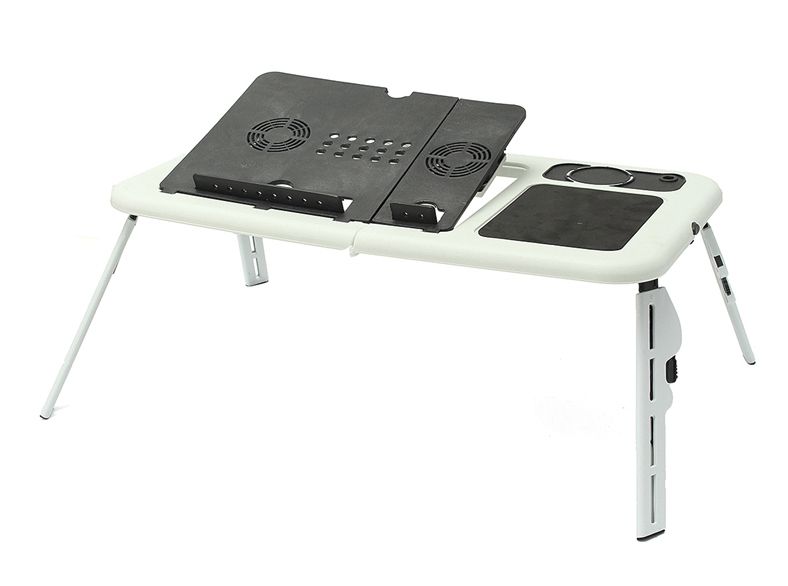 E-Table Multipurpose Foldable Laptop Table with USB Cooling Pads