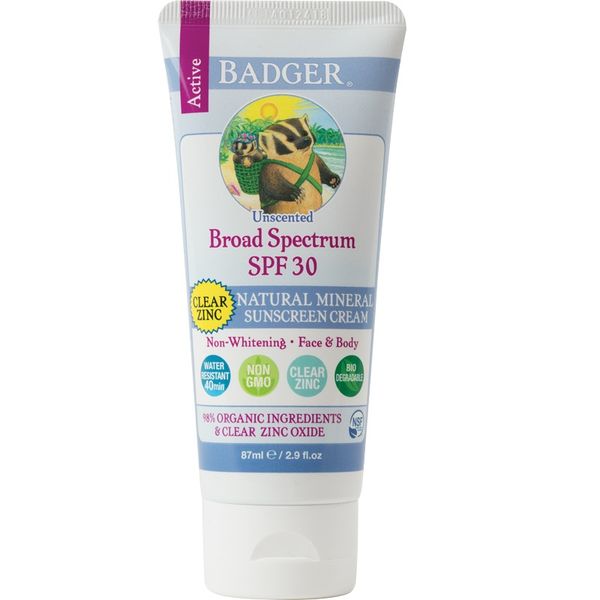 Badger SPF 30 Clear Sunscreen Cream