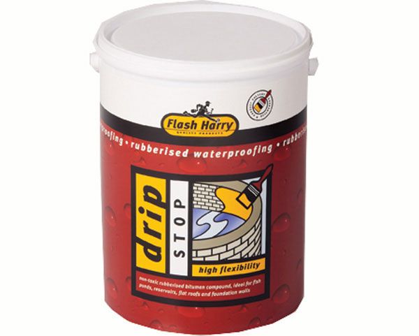Flash Harry Drip Stop Fibre Waterproofing - Black (5L)