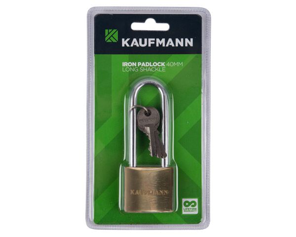 Kaufmann Brass Pad Lock - L/S 50mm