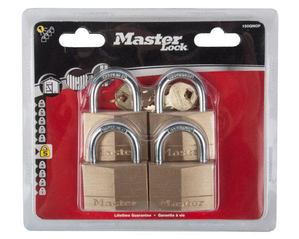 Master Lock Brass Ka Pad Lock - 4 Piece (50mm)