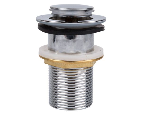 Chrome Plated Unslotted Pop-Up Basin Waste - 32mm