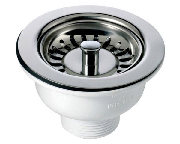 Large Strainer &amp; Plug Sink Waste - 90mm