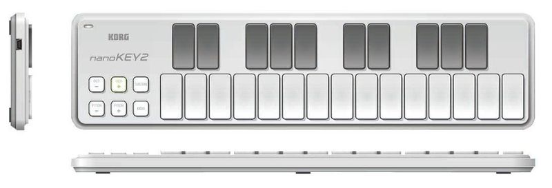 Korg NanoKey 2 USB Keyboard - White