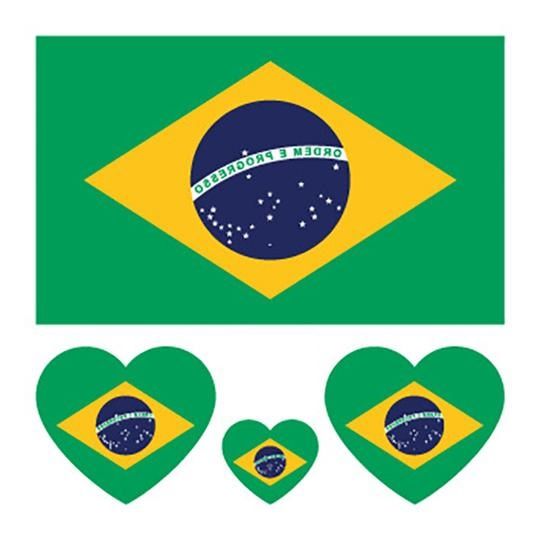 Temporary Body Tattoo - Brazilian Flag