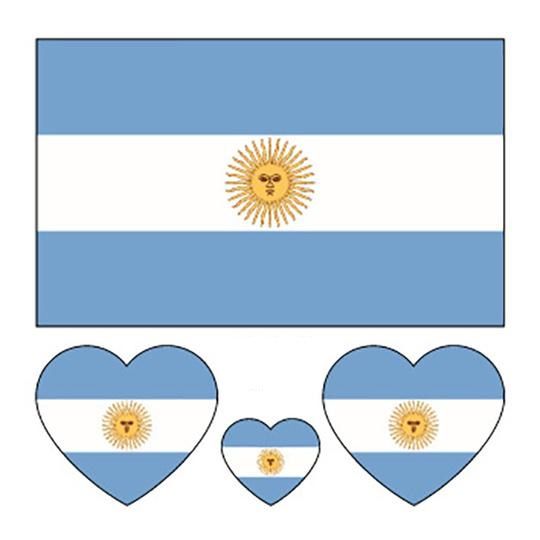 Temporary Body Tattoo - Argentina Flag