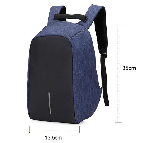 anti theft backpack blue