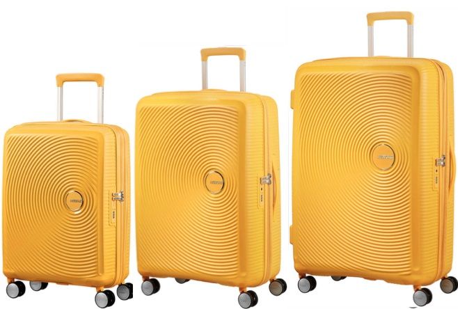 American Tourister Soundbox Spinners - Golden Yellow (Set of 3)