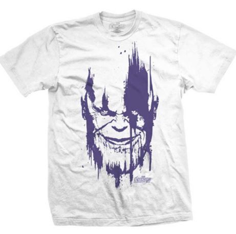 Avengers Infinity War: Thanos Head Men's T-Shirt - White (Parallel Import)