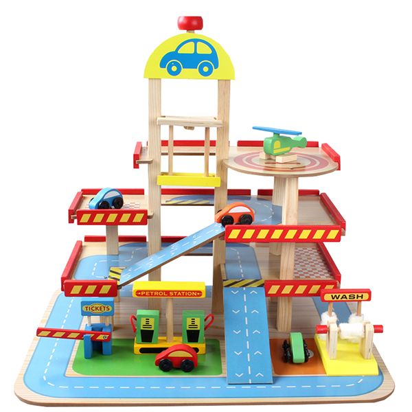 Kids Three-Level Traffic Car Park Track Toy