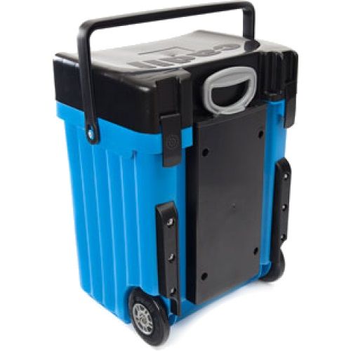 Cadii School Bag with Black Lid &amp; Light Blue Body
