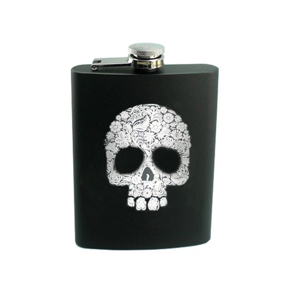 Stainless Steel Black Hip Flask