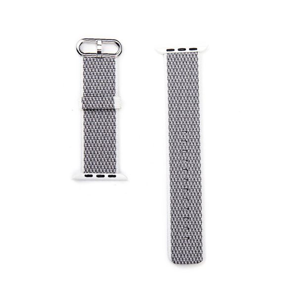Roman 42mm Nylon Band for Apple Watch - White &amp; Grey