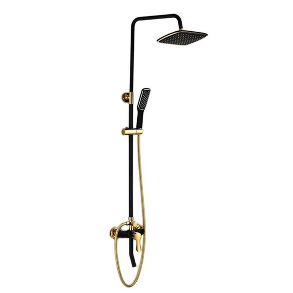Bath Shower System with Wall Mounted Rain Shower
