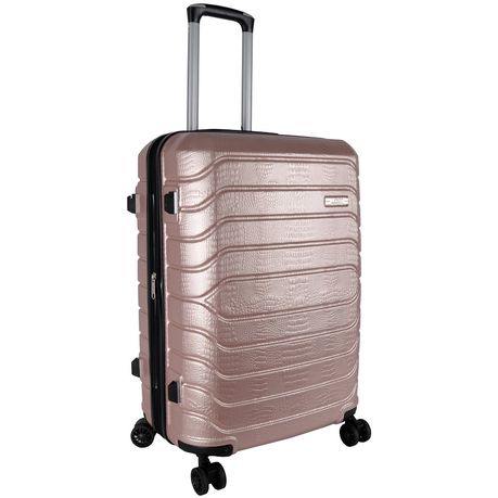 rose gold hard case luggage