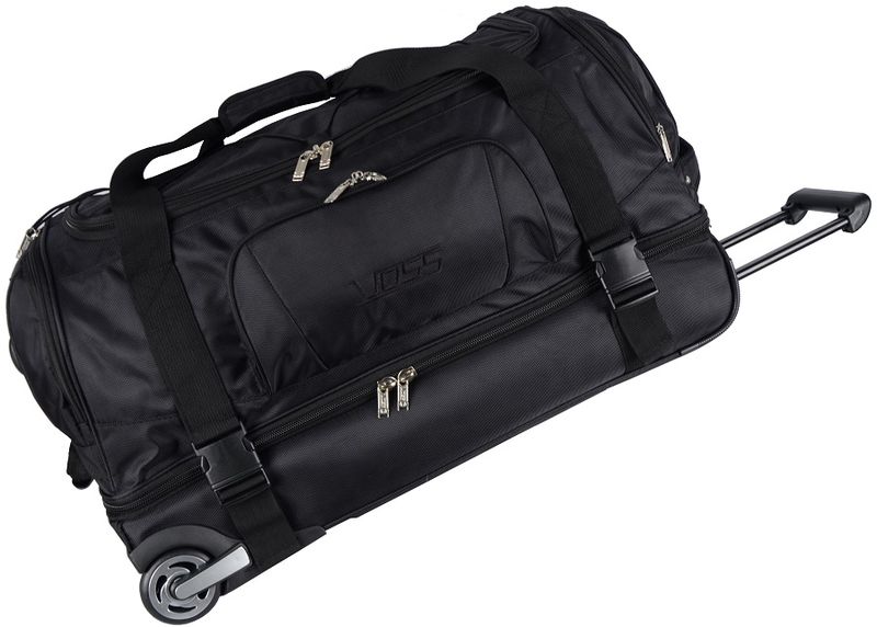 Voss 1680D 70cm Double Decker Nylon Case 2 Wheels - Black