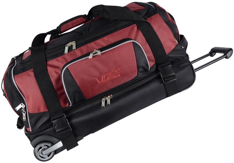 Voss 1680D 70cm Double Decker Nylon Case 2 Wheels - Maroon