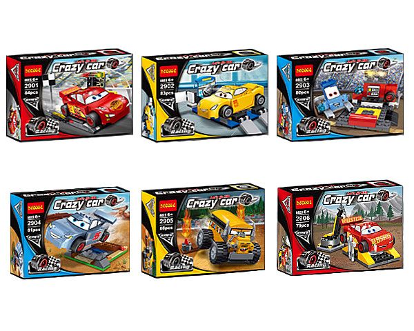 Decool 2901-2906 Crazy Cars 6 Boxes Set