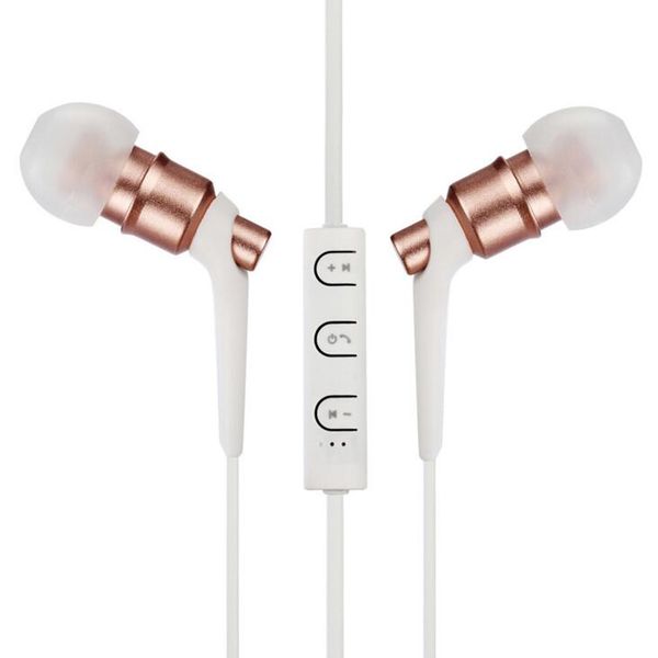 Bluetooth Earphones - White &amp; Rose Gold (SY-BT750)