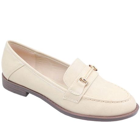 Jada Ladies Moccasin Shoes - Beige 