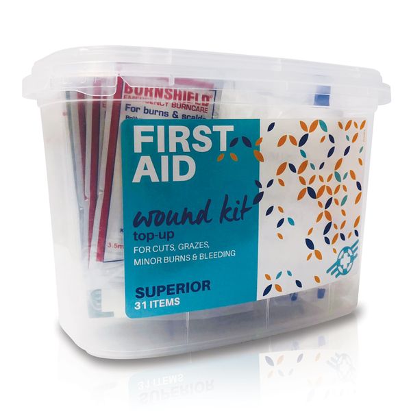 First Aid Wound Top-Up Superior Kit 31 Items