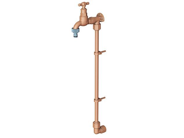 Pro-Close Garden Tap with Stand Pipe - 15mm X 3/4 inch