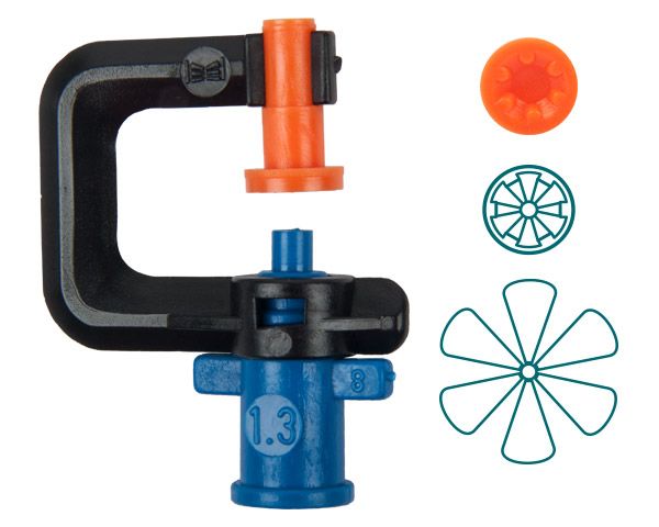 Rainjet Micro Starter 360° Jet Head 1.3mm - Orange