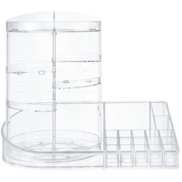 Jerrybox Extended Rotating Makeup Organiser - Transparent