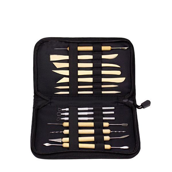 Pottery Clay Sculpture &amp; Ceramics Tool Set - 14 Piece