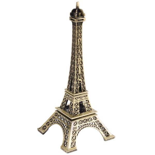 Home Décor Vintage Bronze Tone Eiffel Tower Model - 18cm