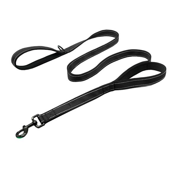 Reflective Dual Handles Dog Leash