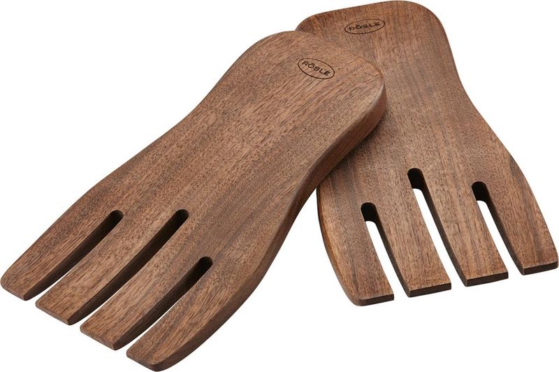 Roesle Wooden Salad Hands Servers - 2 Piece