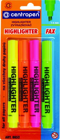 Centropen: BL: Highlighter (4 Pieces)