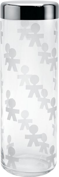 Alessi - 31cm Girotondo Storage Jar - Silver