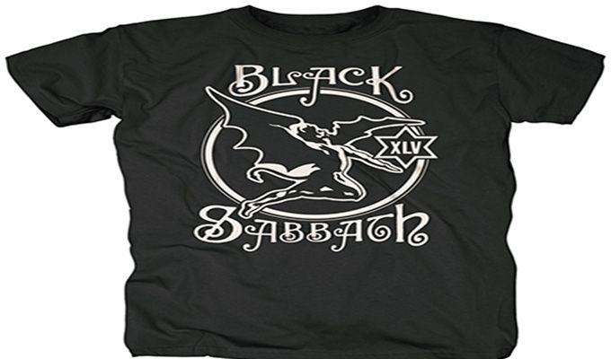 RockTs Men's Black Sabbath 45th Anniversary Logo T-Shirt