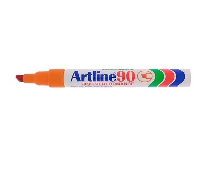 Artline - EK 90 Chisel Point Permanent Marker 2.5mm - Orange