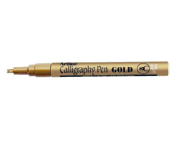 Artline - EK 993 Calligraphy Pen 2.5mm - Gold