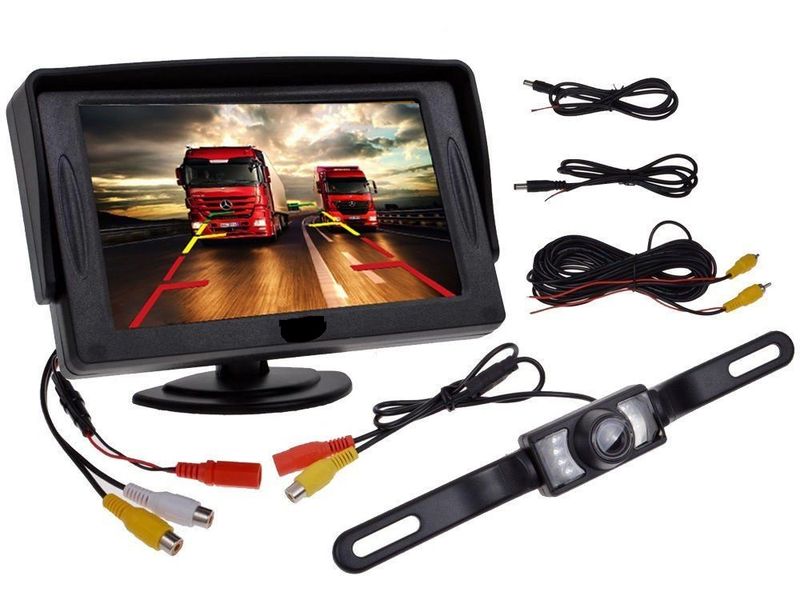 Car Rearview Reverse Backup Camera and 4.3" Screen Monitor