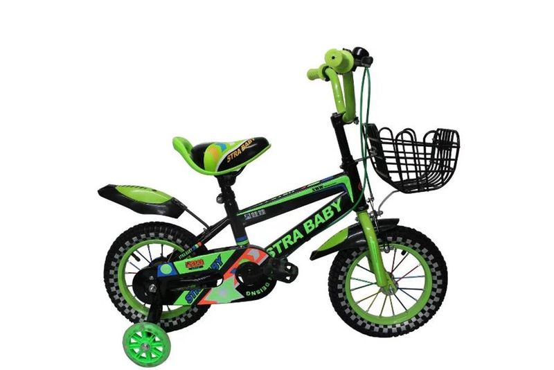 16" Bicycle with Training Wheels for Kids - Green