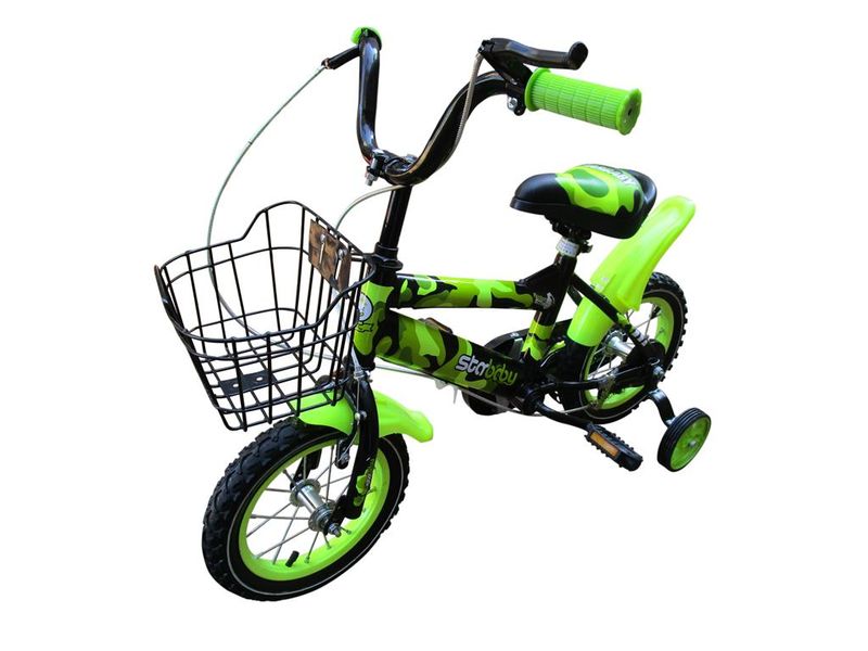 12" Bicycle with Training Wheels for Kids - Green