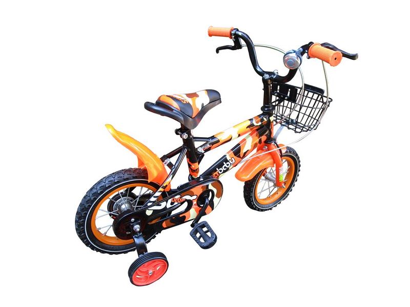 12" Bicycle with Training Wheels for Kids - Orange