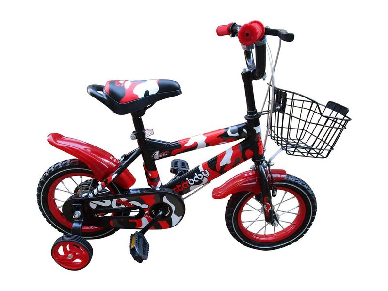 12" Bicycle with Training Wheels for Kids - Red